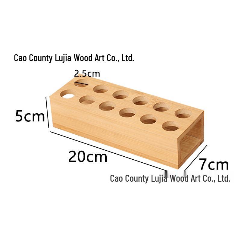 Wooden Multi-layer Essential Oil Display Rack with Multiple Slots