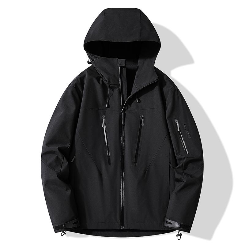 

Unisex Rain Coat Hiking Camping Trekking Mountaineering Waterproof Jackets Men Women Outdoor Sporty Windproof Windbreaker XS чёрный