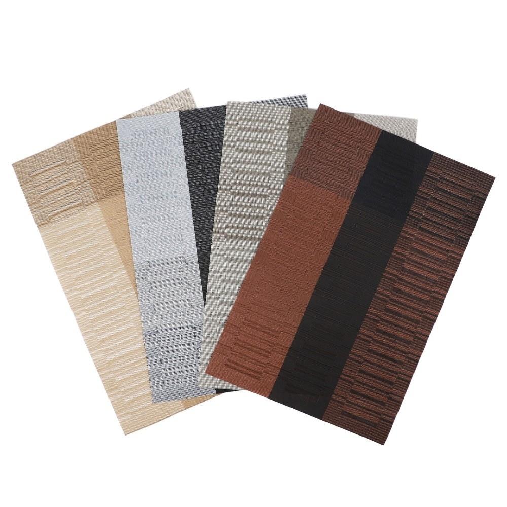 PVC Placemats Weave Stripe Pallet Coaster 30*45cm Table Mat For Dining Table
