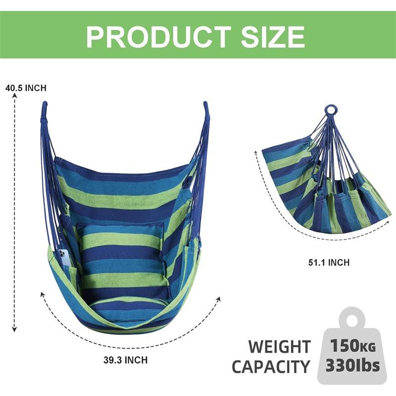 Hot Portable Hanging Hammock Indoor Lazy Chair Travel Outdoor Camping Swing Chair Thick Canvas Bed Hammocks 200KG Load Bearing