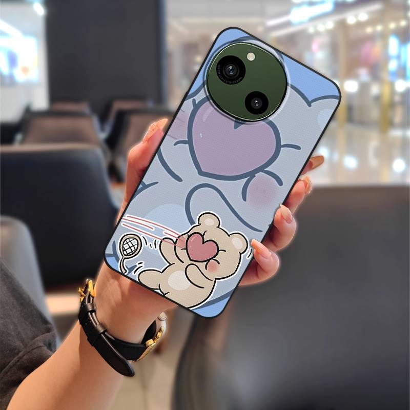 Couple Anti-dust Phone Case For Sharp Aquos R9/SH-51E Anti-knock Silicone Protective Durable Dirt-resistant TPU Graffiti