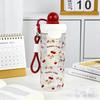 Stylish Summer Water Cup: Large-Volume, Heat-Resistant Plastic with Tea Infuser and Straw for Students