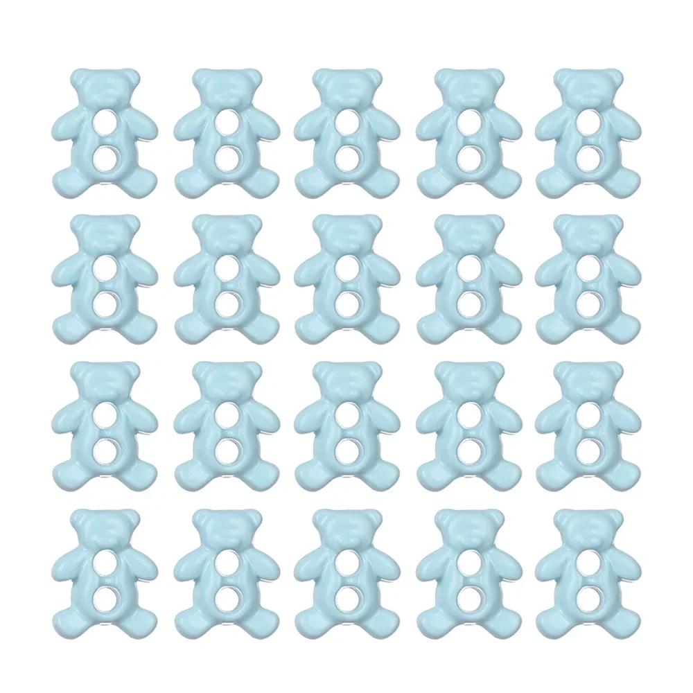20PCS Cute Mini Decor Buttons Metal Buckles Bear Button DIY Doll Clothes Tiny Craft buttons Clothing Sewing Accessories