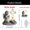 Animal Statue Tabletop Ornament with Display Base Shatterproof Acrylic Animal Figurine for Home Office Desk Decoration
