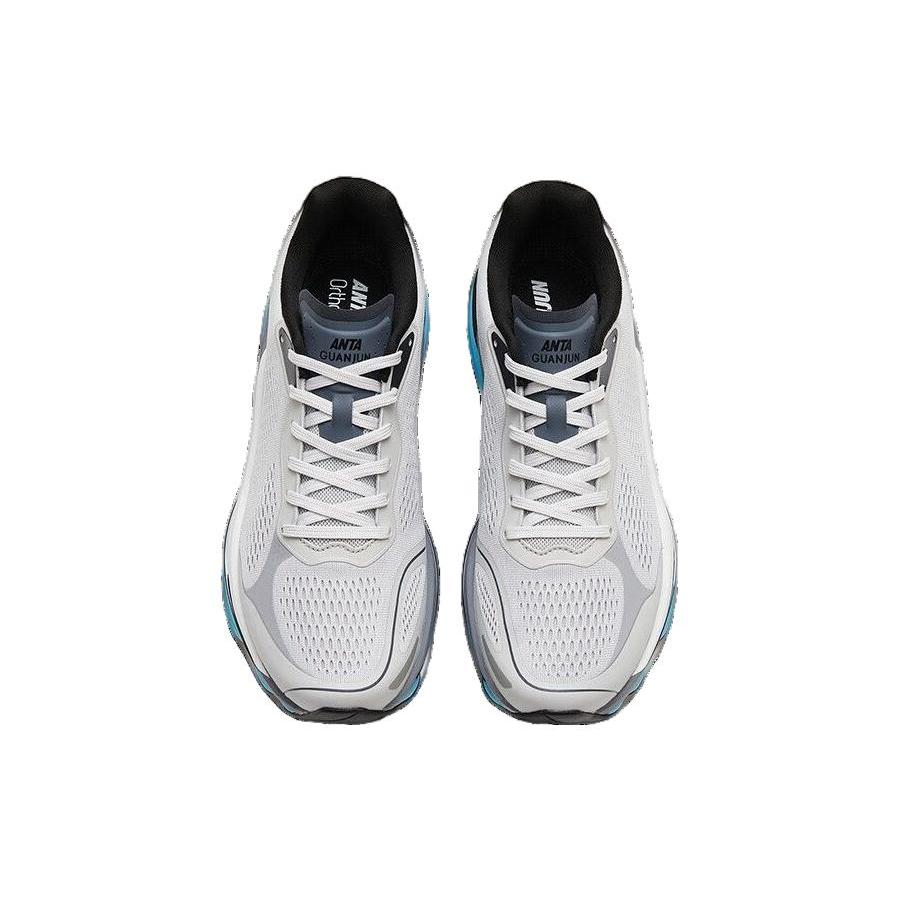 New Anta Star Ring Elite Cushioned Slip Resistant Low Top Running Shoes Men's Gray Blue 112315561A-3
