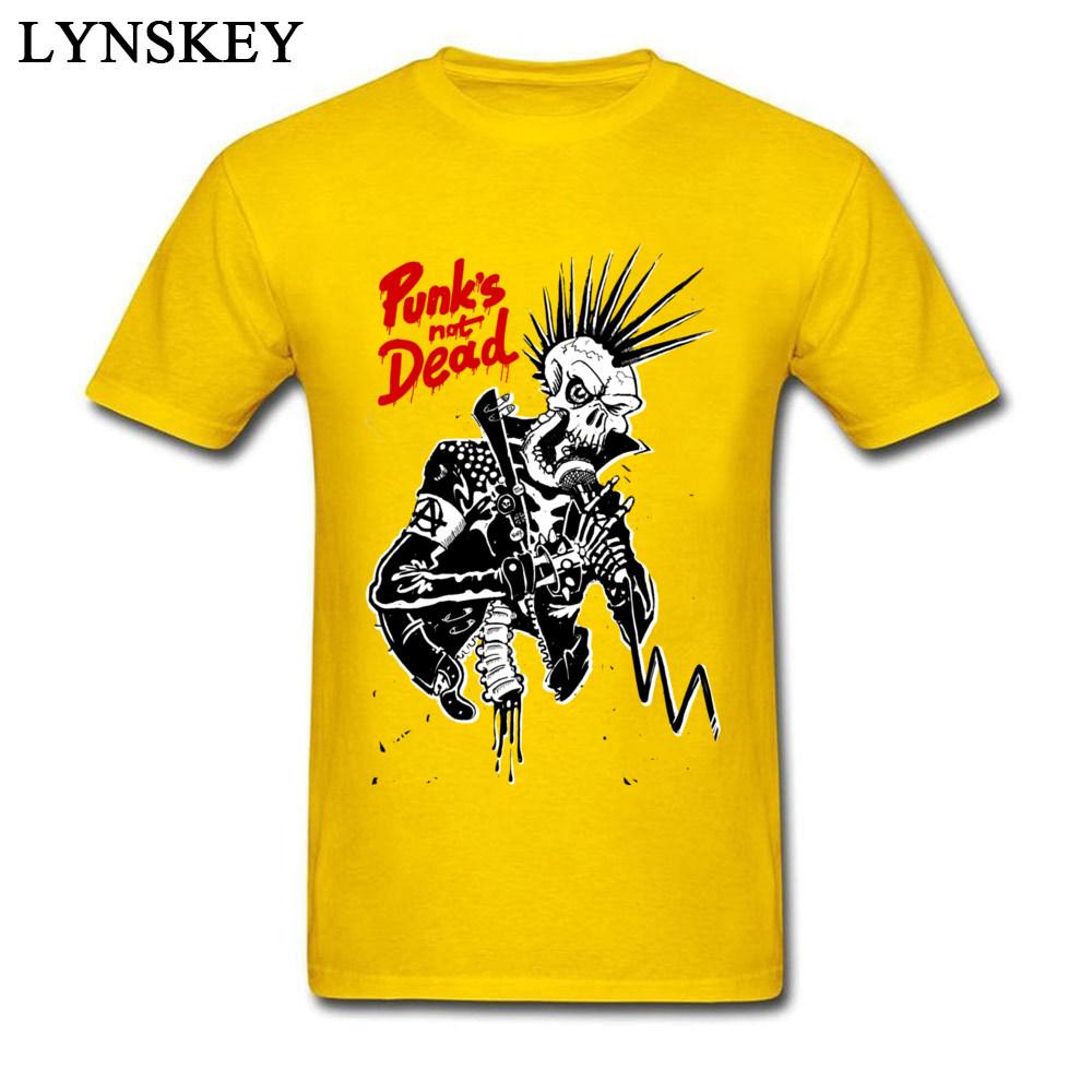 2024 Winter Punks Not Dead Men Stylish Black Tshirts For Sale Plus Size Slim Fit Short Sleeve Tops  Tees Skull Hipster