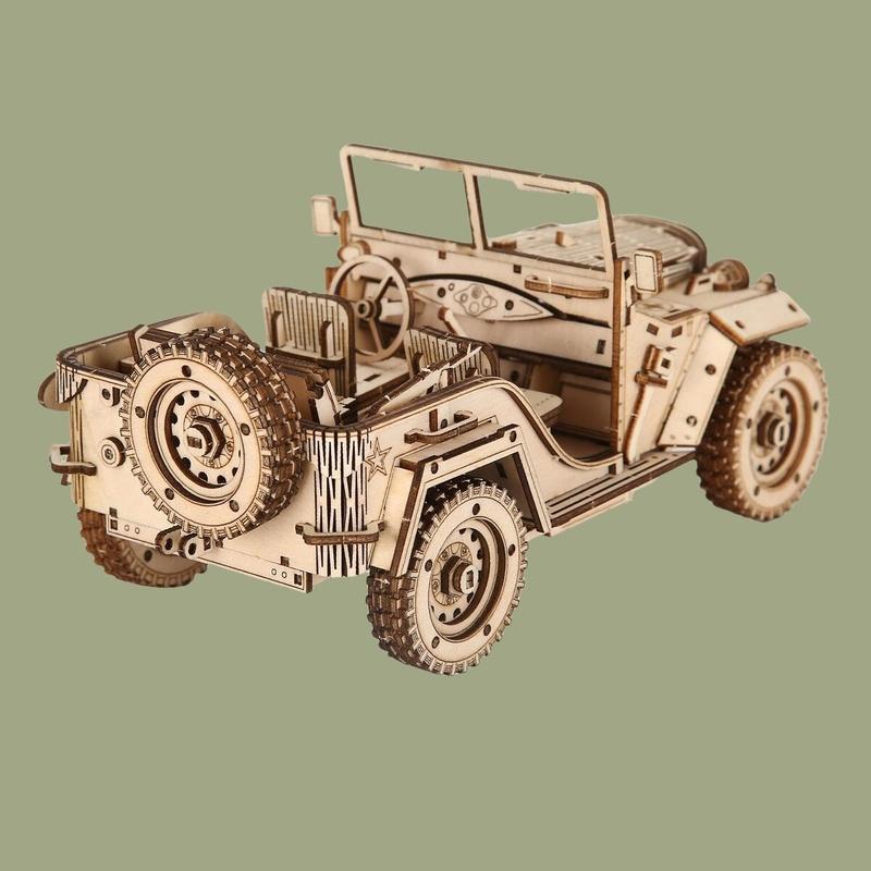 3D Puzzle Diy Wooden Toy Car Assembly Model For Adult Birthday Halloween Christmas Gifts