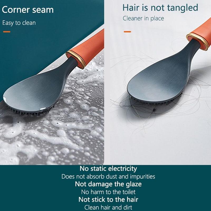 Household Supplies Silicone Toilet Brush Wall-mount Toilet Brush Set for Bathroom Toilet Cleaning Tools Corner Cleaning Bathroom Set