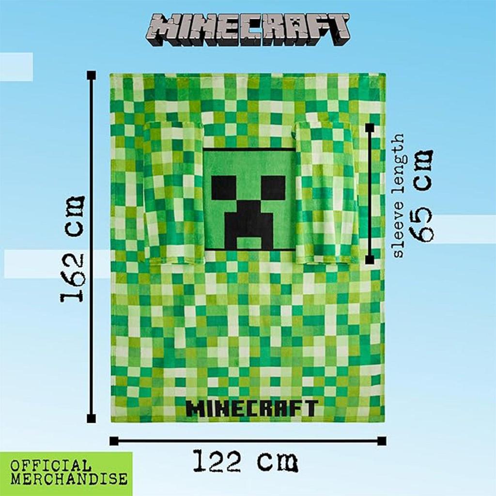 Minecraft Childrens/Kids Fleece Blanket Hoodie