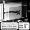 Laptop Stand with Adjustable Monitor Arm for Single/Dual Screens - Rotating and Lifting Functionality 