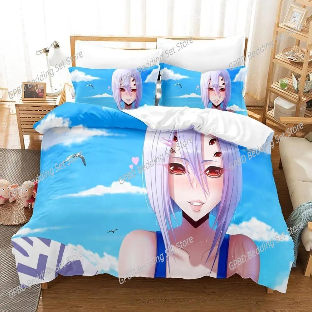 

Monster Musume Everyday Life With Monster Girls Bedding Set Cartoon Anime Three-Piece Set Adult Kid Bedroom Duvet Cover Sets EU Single(135*200cm)3pcs