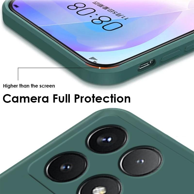 For Poco X6 Poco X 6 Pro Pocox6 Pro Case Square Liquid Silicone Phone Case For Xiaomi Poco X6 Pro Poco X 6 Pro Pocox6 Pro Soft Cover