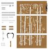 Garden Gate 85 X 125 Cm Corten Steel Bamboo Design