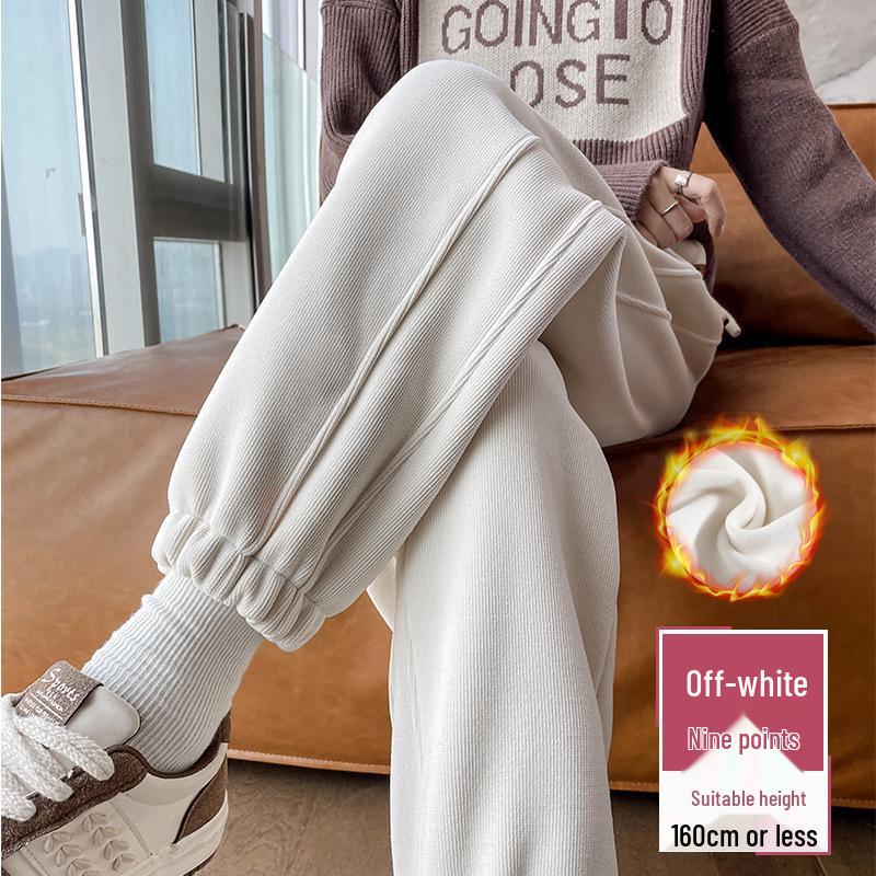 

Women s Windproof Fleece-Lined Sweatpants - Warm Thickened Lamb Fleece for Autumn/Winter Casual Wear XXL