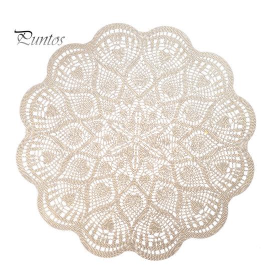 

ПВХ подставка под тарелку цветок полая термостойкая подставка под стол коврик нескользящая изоляционная подкладка для кухни столовая домашний декор золотистый