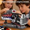 V8 Engine Building Blocks Sets Moc Scale Model Kit Collectible Set For Adults Construction Toys Gifts For Friends Men Teen Boys