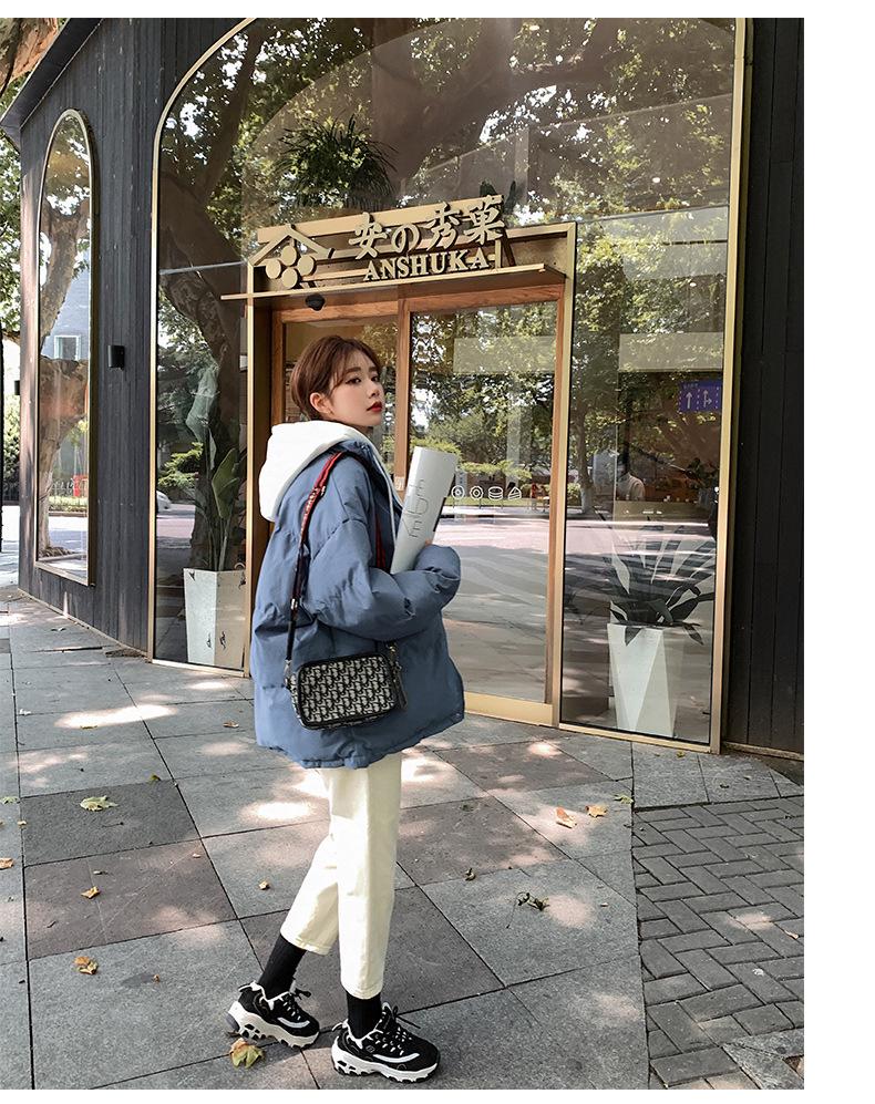 2024 Winterjacke aus verdickter Baumwolle im koreanischen Stil mit Kapuze für Damen