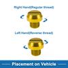 A ABSOPRO Motorcycle Mirror Hole Plug Right Hand M10x1.25 Motorcycle Rear View Mirror Screw Gold Tone 2pcs