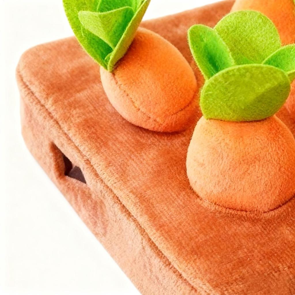 Carrot Garden Dog Toy Non-Slip Interactive Plush Puzzle Toys Feed Games Enrichment Puzzle For Home Dorm Travel Living Room