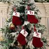 Alphabet Knitting Socks Christmas Tree Ornaments Christmas Decorations For Home 2024 Noel New Year 2025 Xmas Gift