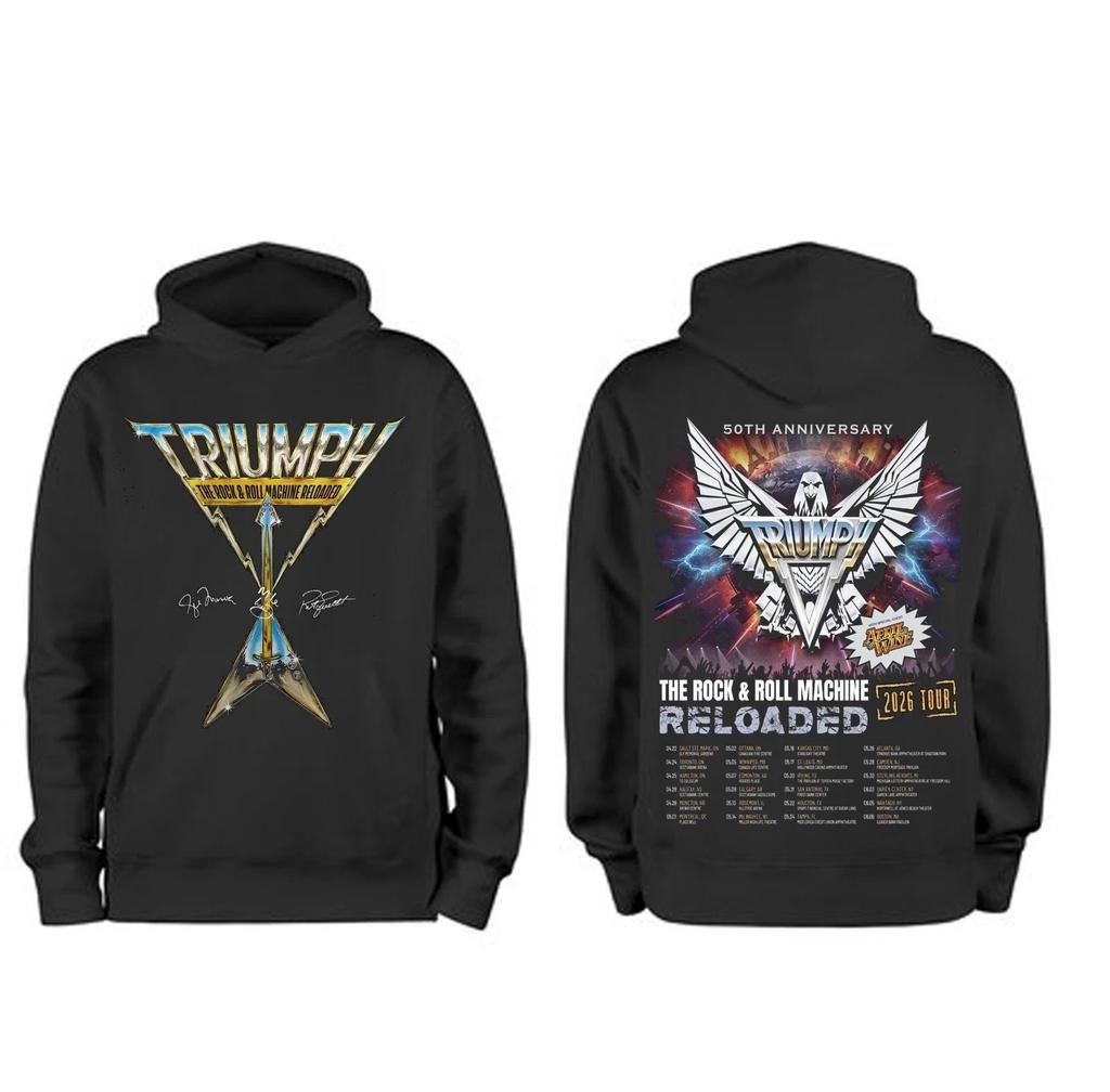 Triumph Band 50th Anniversary 2026 Tour Hoodie Or T shirt