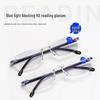 Ultra-light Unisex Anti-Blue Light Dual Use High-Definition Reading Glasses with Smart Zoom and Diamond Cut Edge