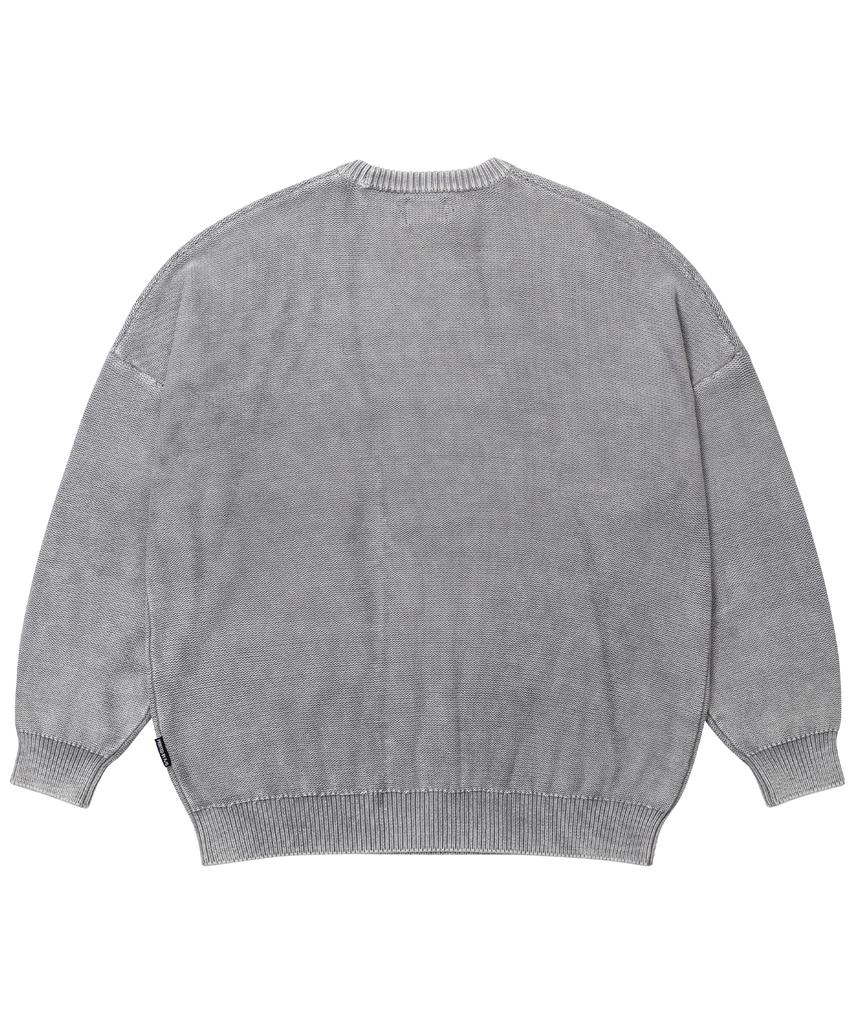 AJOBYAJO [Pba] Five Ajo Logos Washed Sweater [Light Gray]