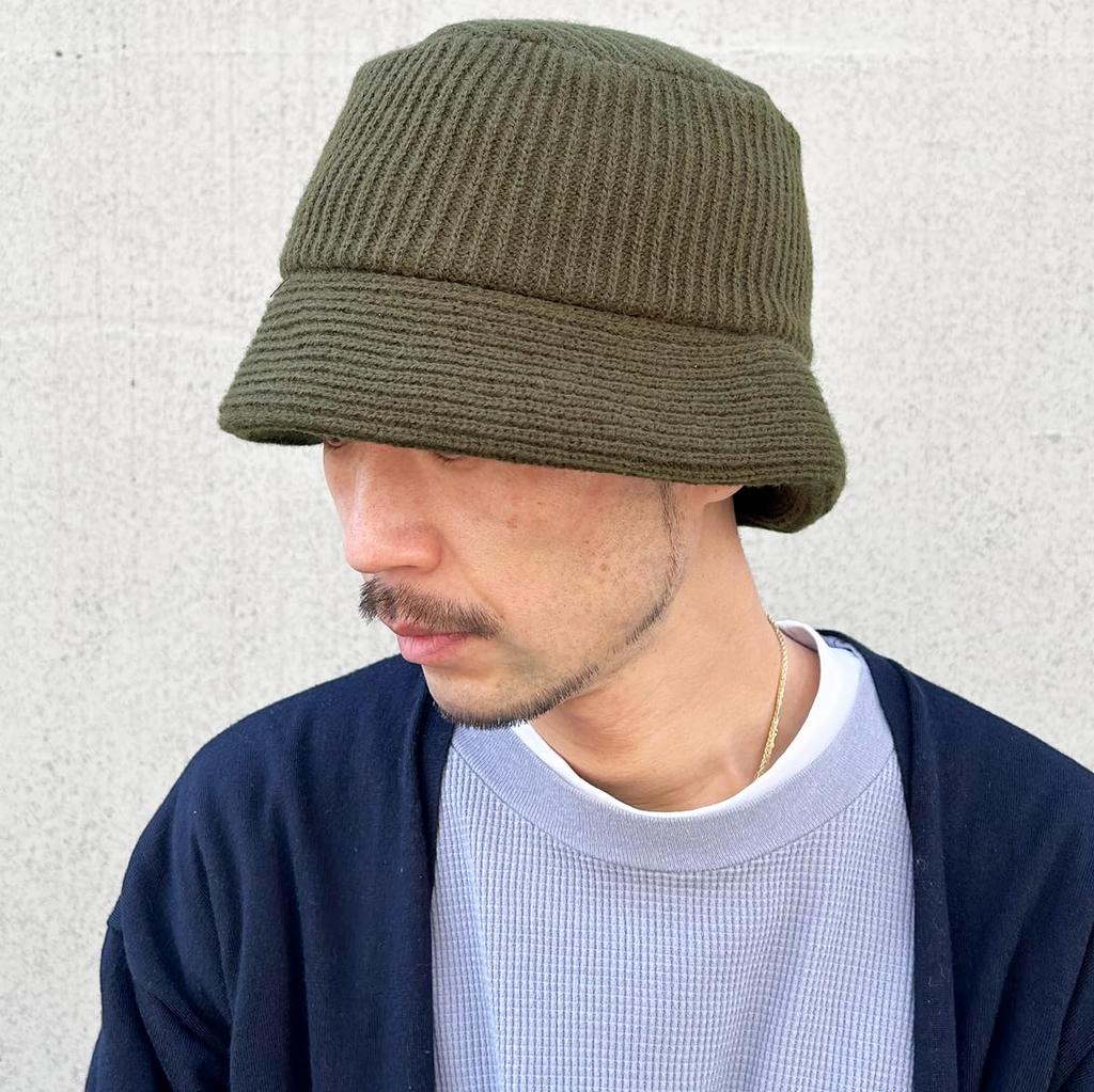 Grundlegende Enchi Rippstrick Eimer Handtasche Perfekt für den Herbst und Voluminös Einheitsgröße für Männer und Frauen Hut, Faltbar, Dick, Waschbar, Winter, Strick,