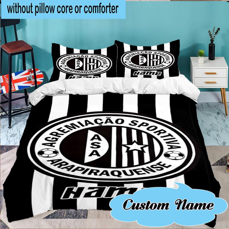 Custom Name Juventus Sportive Bedding Set 3pcs, Bedding Set Including 1pc Duvet Cover And 2pcs Pillowcases for Bedroom, Dormitory Gift