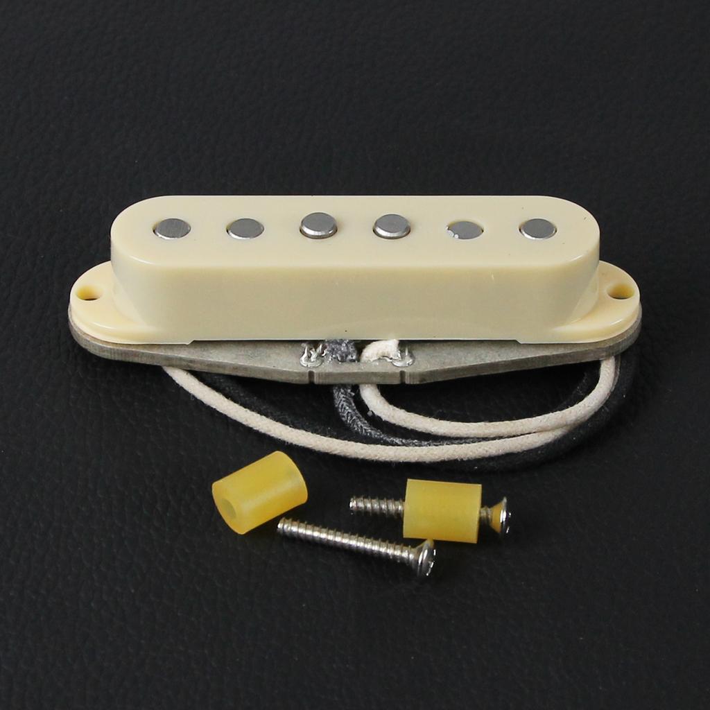 FLEOR 1pcs Electric Guitar Pickup Single Coil Alnico 5 Vintage Staggered ST SSS Fiber Bobbin Guitar Parts 52mm