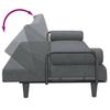 Dark Grey Fabric Sleeper Sofa with Armrests