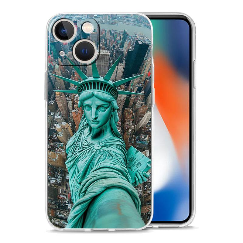 Phone Case For iPhone 17 Air Cases iPhone 16 15 12 13 14 Pro Max SE 7 8 Plus iPhone11 Cover NYC New York City seaside scenery