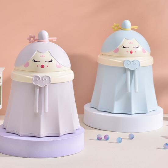 Garbage Can Princess Shape Office Bathroom Car Hotel Deskside Small Trash Can Compact Desktop Waste Bin