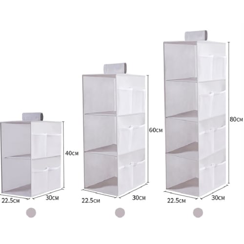 Hanging Storage, 2-Tier/3-Tier Clothes Rack, Closet, Washable, Moisture-Proof, Mildew-Resistant, Easy Installation, for Underwear, Socks, and Hats, No