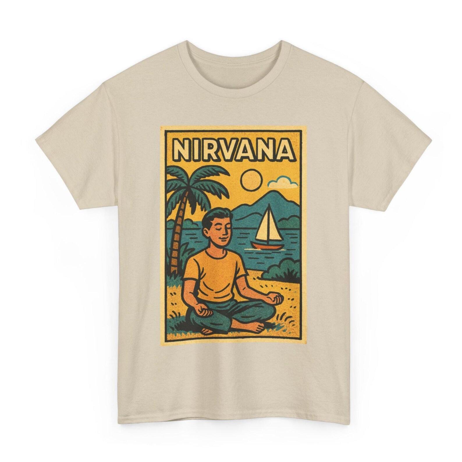 Retro Comic Nirvana T-Shirt: Unisex Spiritual Enlightenment Tee XL