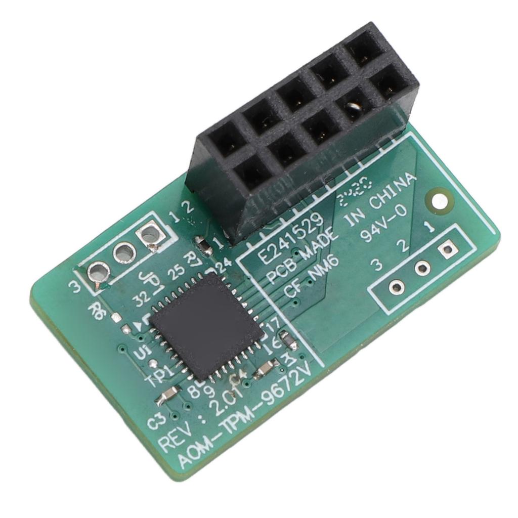 TPM 2.0 Module 10 Pin SPI Parallel AOM TPM 9672V Trusted Platform for SuperMicro Motherboard 10 Pin