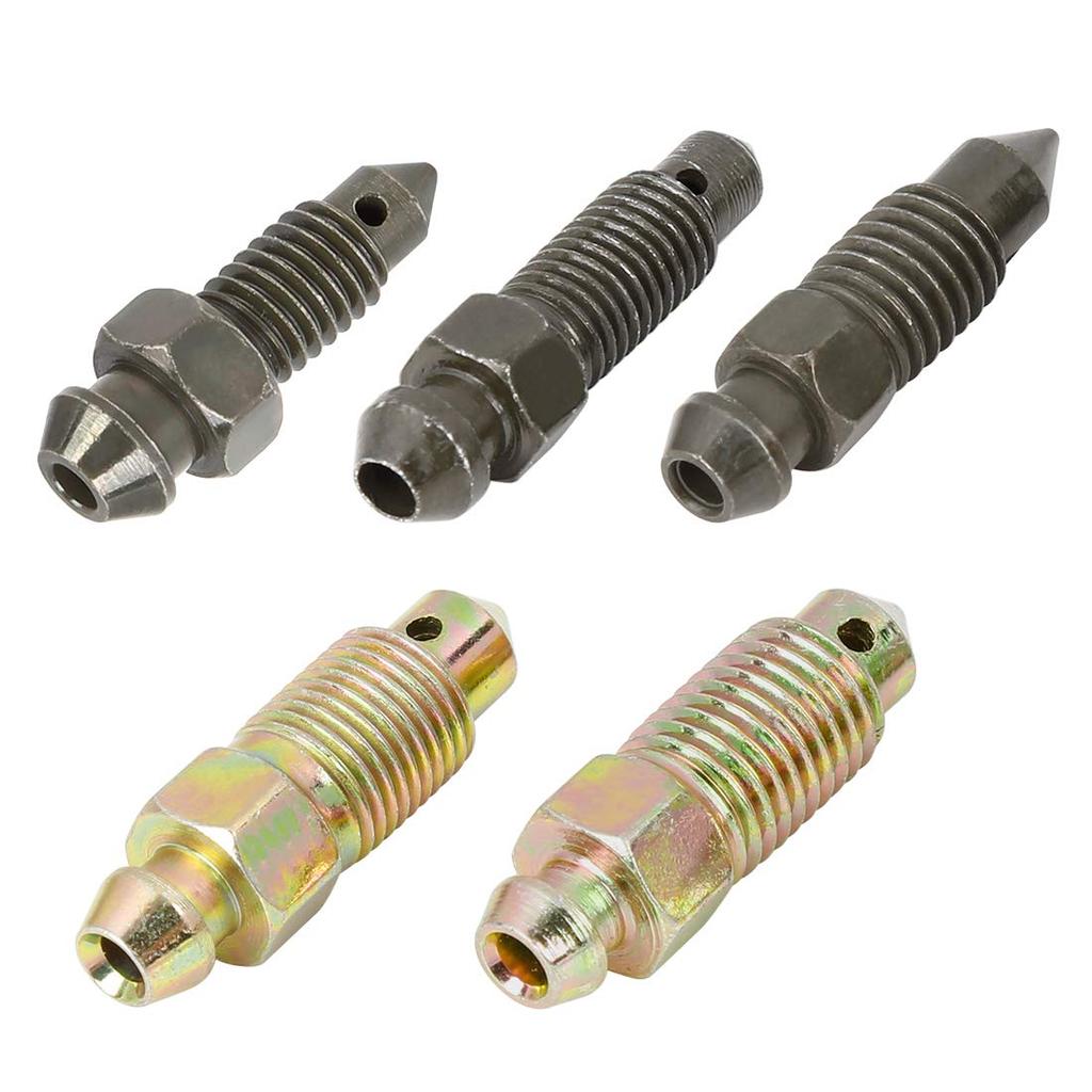 F FIERCE CYCLE 10pcs Metal Bleeder Screw with Cap Dark Green Motorcycle Banjo Bolts M6X1mm M7X1mm M8X1.25mm M10x1mm M10x1.25mm