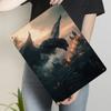 Epic Dragon Over Burning City Metal Wall Art Decorative Iron Painting Home Decoration