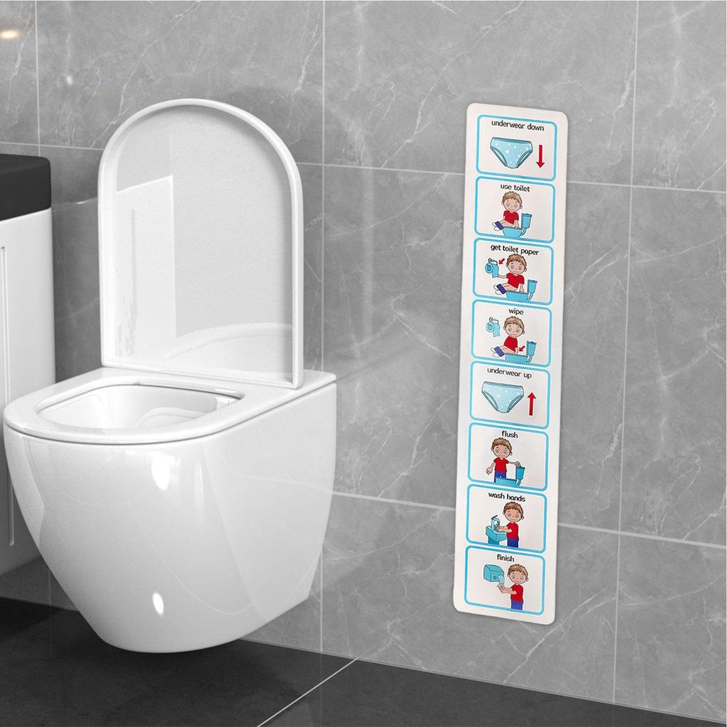 Grafico per l'addestramento al vasino Abilità di vita Addestramento al vasino Pianificatore visivo Insegna a tuo figlio a usare il water Guida per bambini all'apprendimento del water