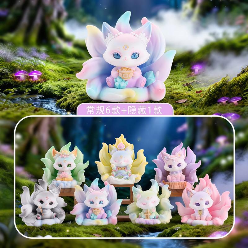 Poetry And Painting Nine-Tailed Fox Blind Box Cute Fox Ancient Poetry And Painting Style Peripheral Desktop Decoration