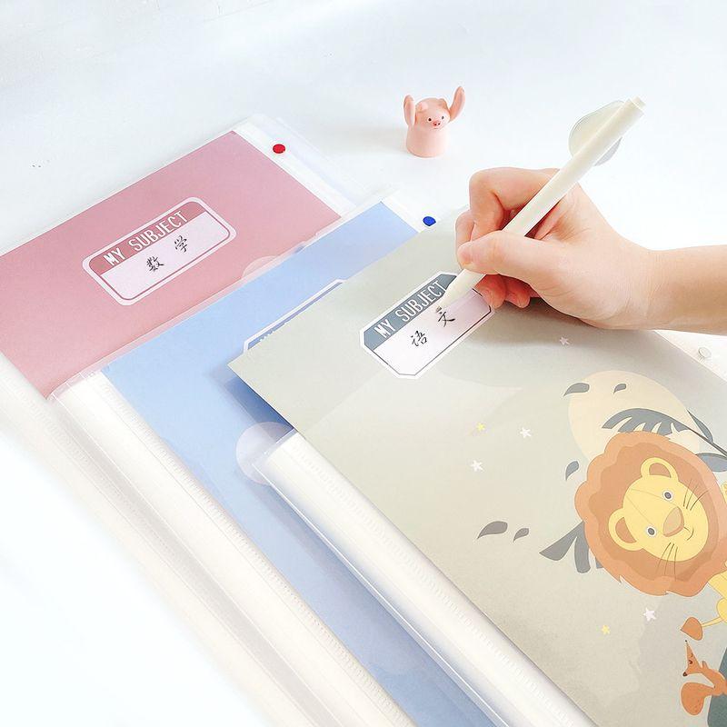 A3 Test Paper Storage Book Folder Transparent Insert Multi-Layer Paper File Bag Storage Cartoon Storage Bag Student