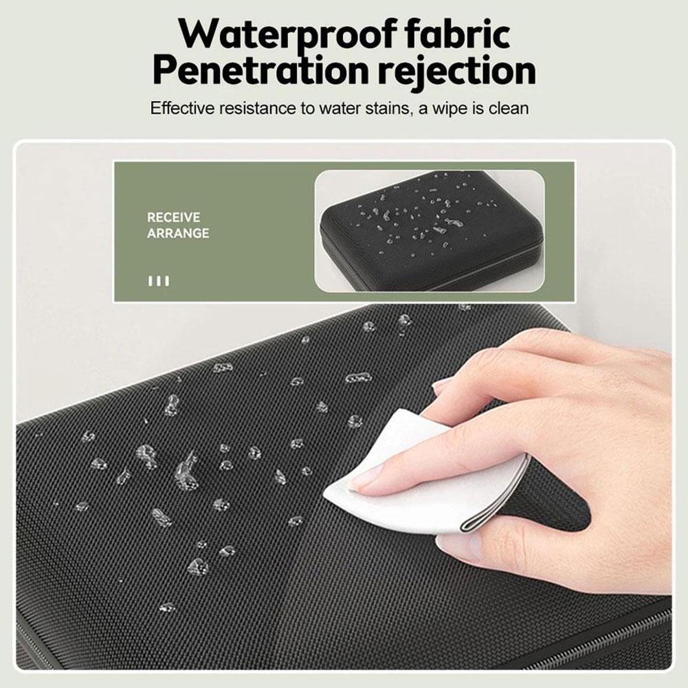 Eva Car Vacuum Cleaner Storage Box Waterproof Zipper Digital Storage Box Hard Shell Protective Bag Auto Interior Accessories