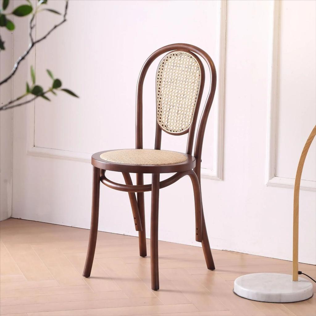Nordic Rattan Chair for Living Room, Nordic Chairs, Vintage, Solid Wood, Medieval Design, Dining Room Chairs, Cafe and Hotel