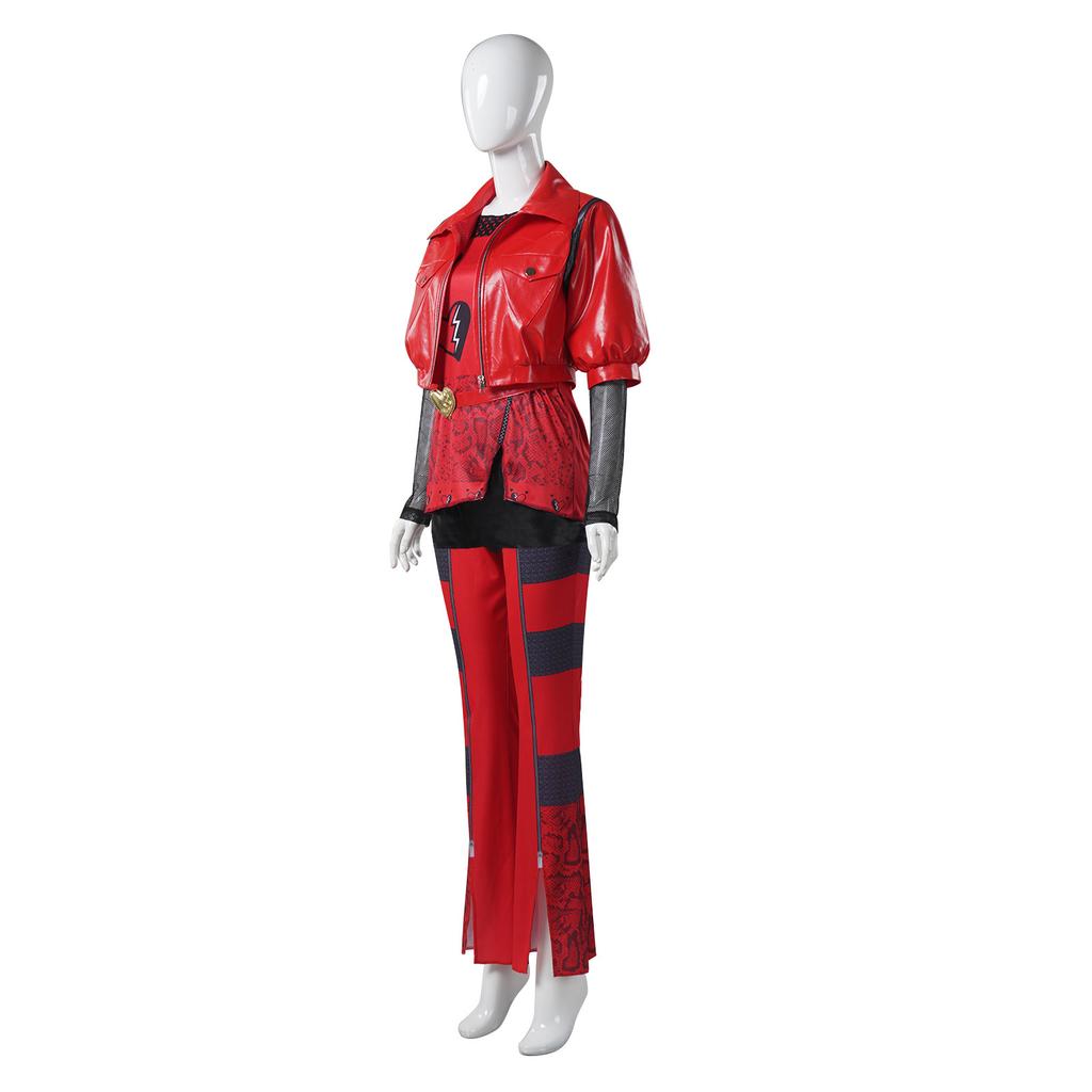Halloween Red Cosplay Costume Descendants Queen Of Hearts' Daughter Red Uniform Set The Rise Of Red Princess Full Outfits