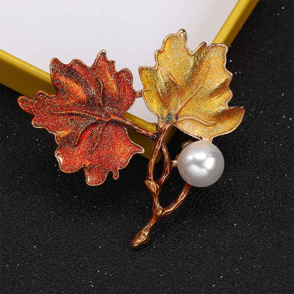 Elegant Women Pearl Dripping Brooches Gold Fashion Jewelry Brooches Pins