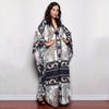 2022 Print Cover-ups Sexy ręcznie tkactwo głęboki dekolt w serek letnia sukienka plażowa tunika Kaftan kobiety kostiumy kąpielowe strój kąpielowy Cover Up Robe de plage Q1289