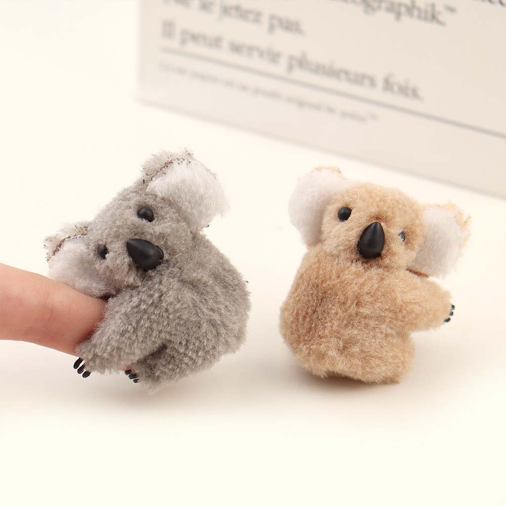 2Pcs Plush Koala Hair Clips, Cute Stuffed Animal Hair Clips, Small Koala Bear Hair Claw Bangs Clip Irregular Hair Clamps Hairpin Hair Accessories