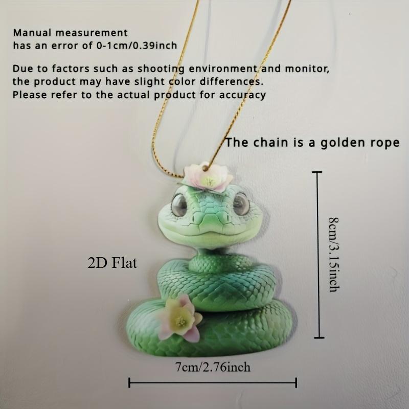 Acrylic Snake Pattern Car Charm - 2D Rearview Mirror & Keychain Pendant, Home Decor, Stylish Accessory for Vehicle Interior