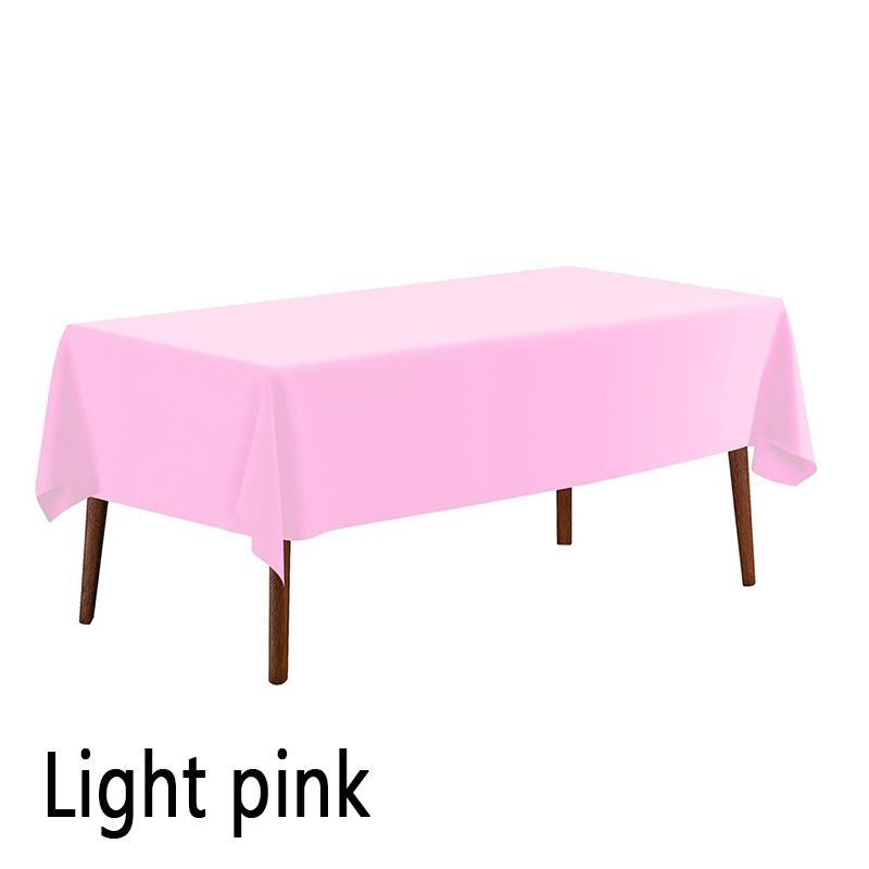 Plastic Disposable Solid Color Tablecloth Cover Cloth Wipe Clean Rectangle Party Wedding Christmas Birthday Wedding Christmas