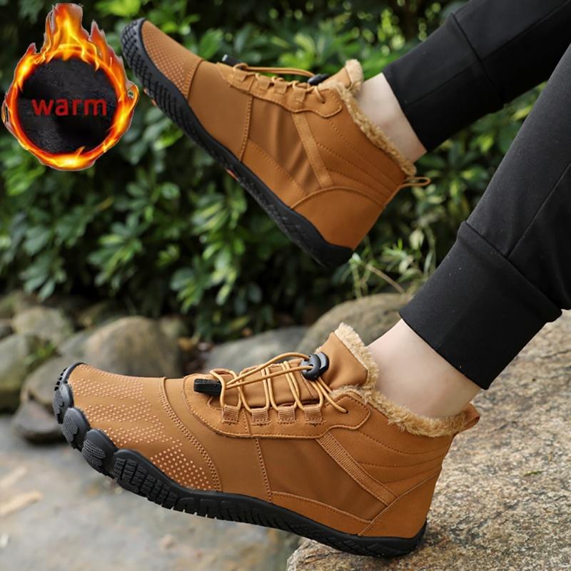Snow Boots Men Winter Boots Woman Waterproof Warm Barefoot Boots Outdoor Anti SlipTrekking Hiking Shoe Warm Work Shoe Cold-Proof